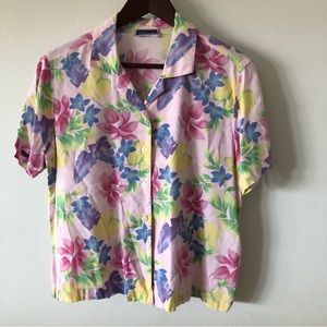 Vintage Floral Button Down Sz M